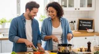 teamwork in marriage cooking
