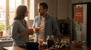 healthy marriage couple home